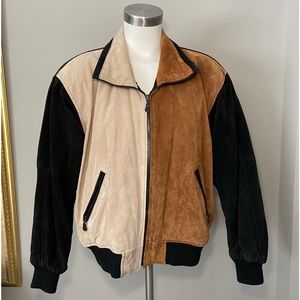 Preston & York Ladies M Suede Jacket Zip Front Closure 2 Zip Close Front Pockets